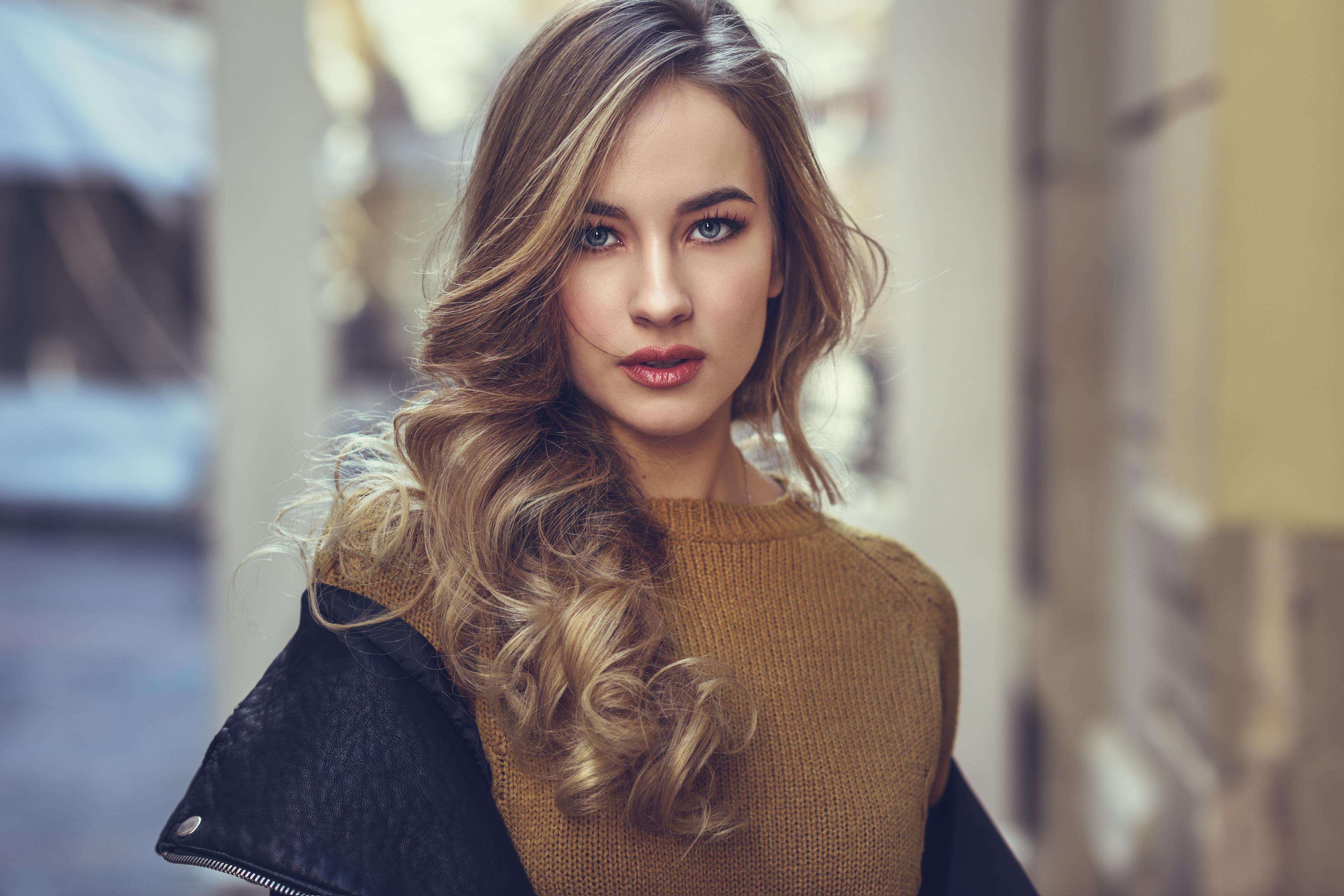 Confident salon client with luxury styled hair