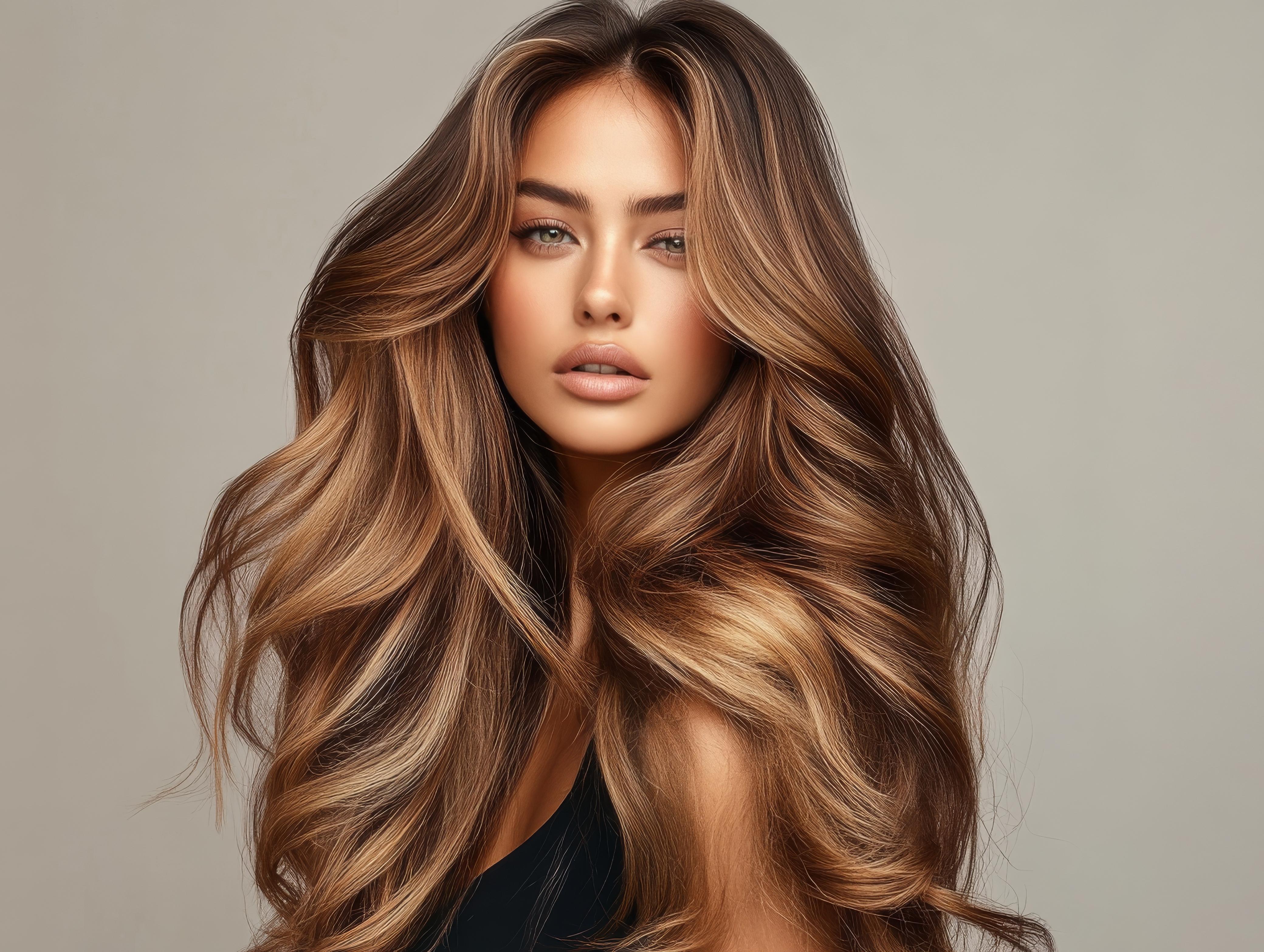 Honey caramel waves styling